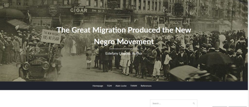 The Great Migration Produced a New Negro Movement by Estefany Llugcha