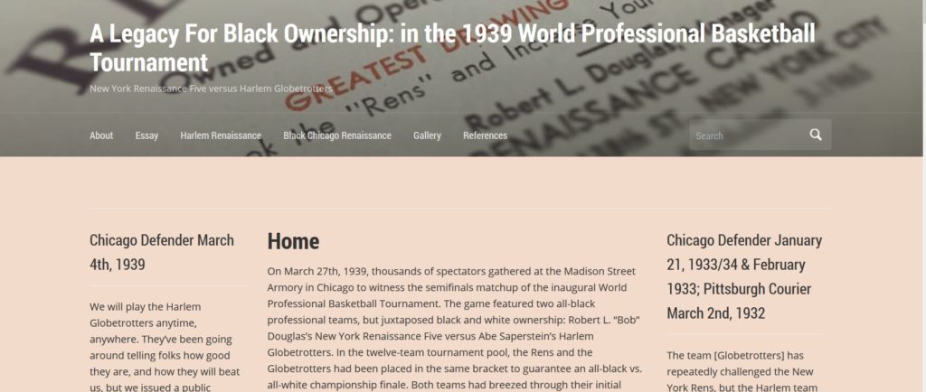 A Legacy For Black Ownership: in the 1939 World Professional Basketball Tournament by Robby Kim