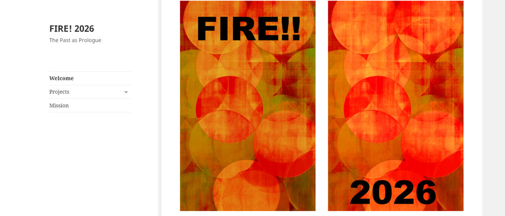 Fire 2026 agains orange background